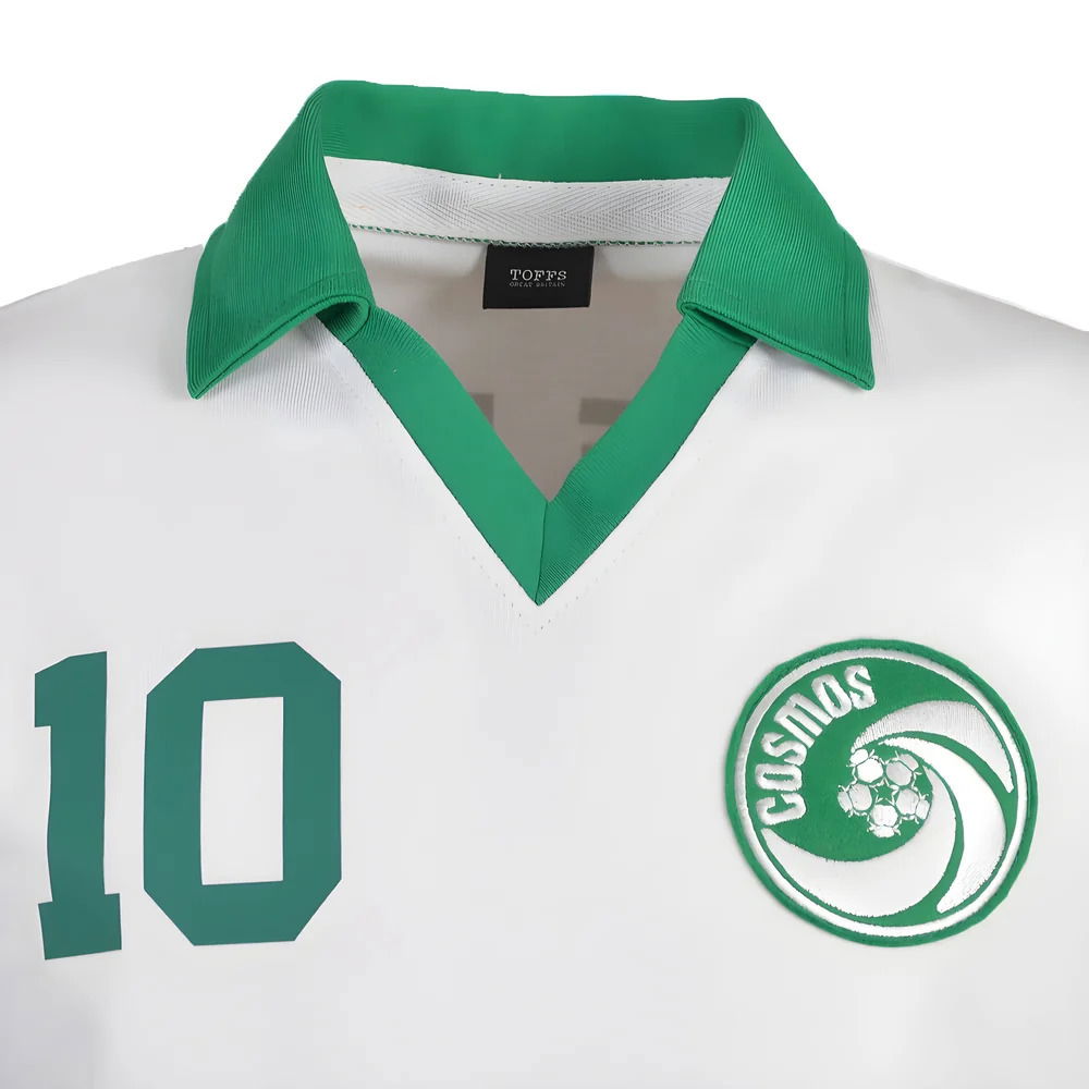 New York Cosmos Pele White Retro Shirt with PELE 10