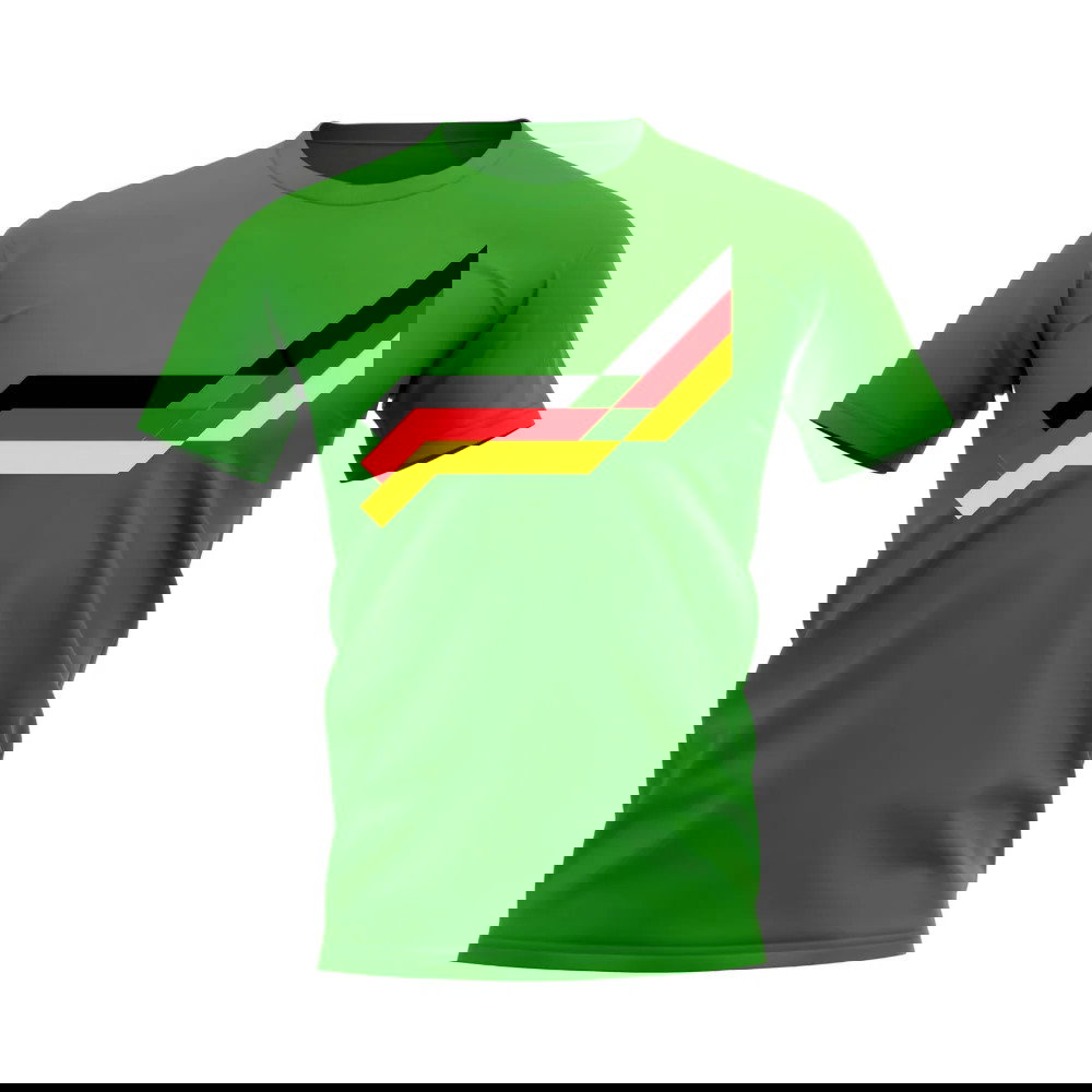 Germany 1998 Retro Pattern T-shirt (Green)