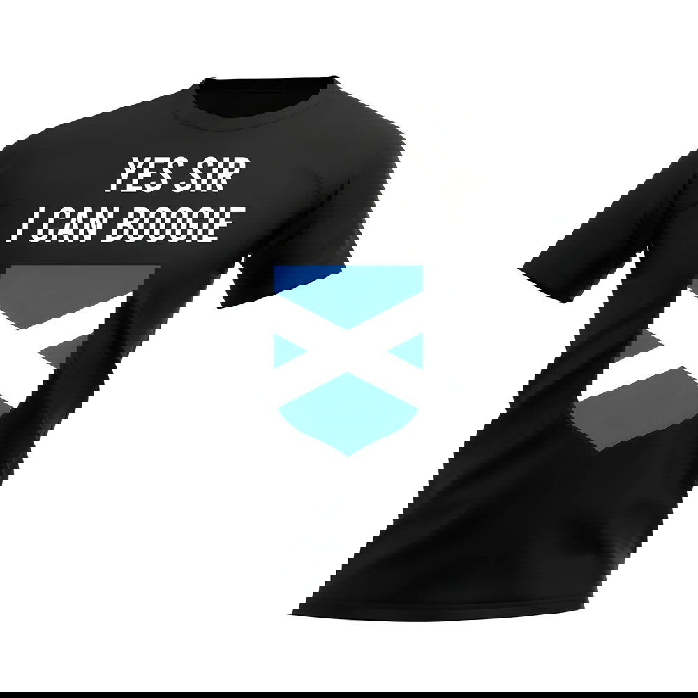 Yes Sir I can Boogie Scotland Fans Phrase T-shirt (Black)