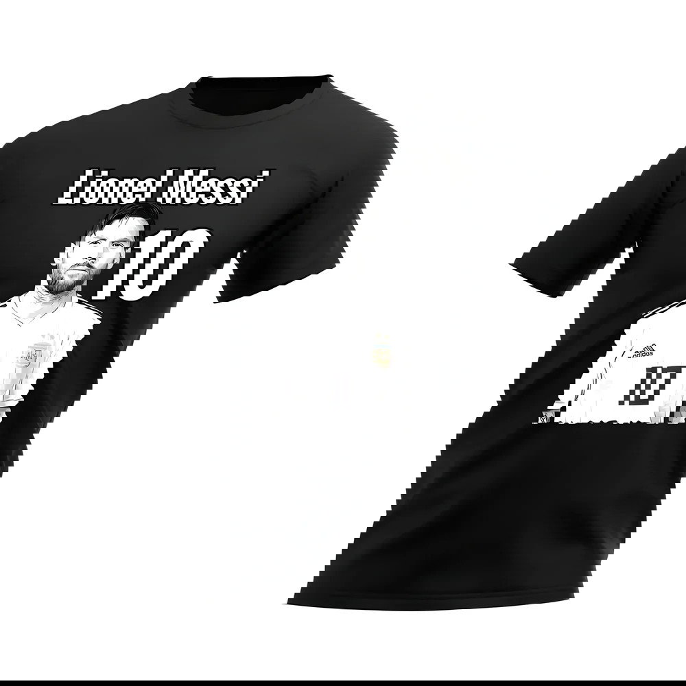 Lionel Messi Argentina Profile T-Shirt (Black)