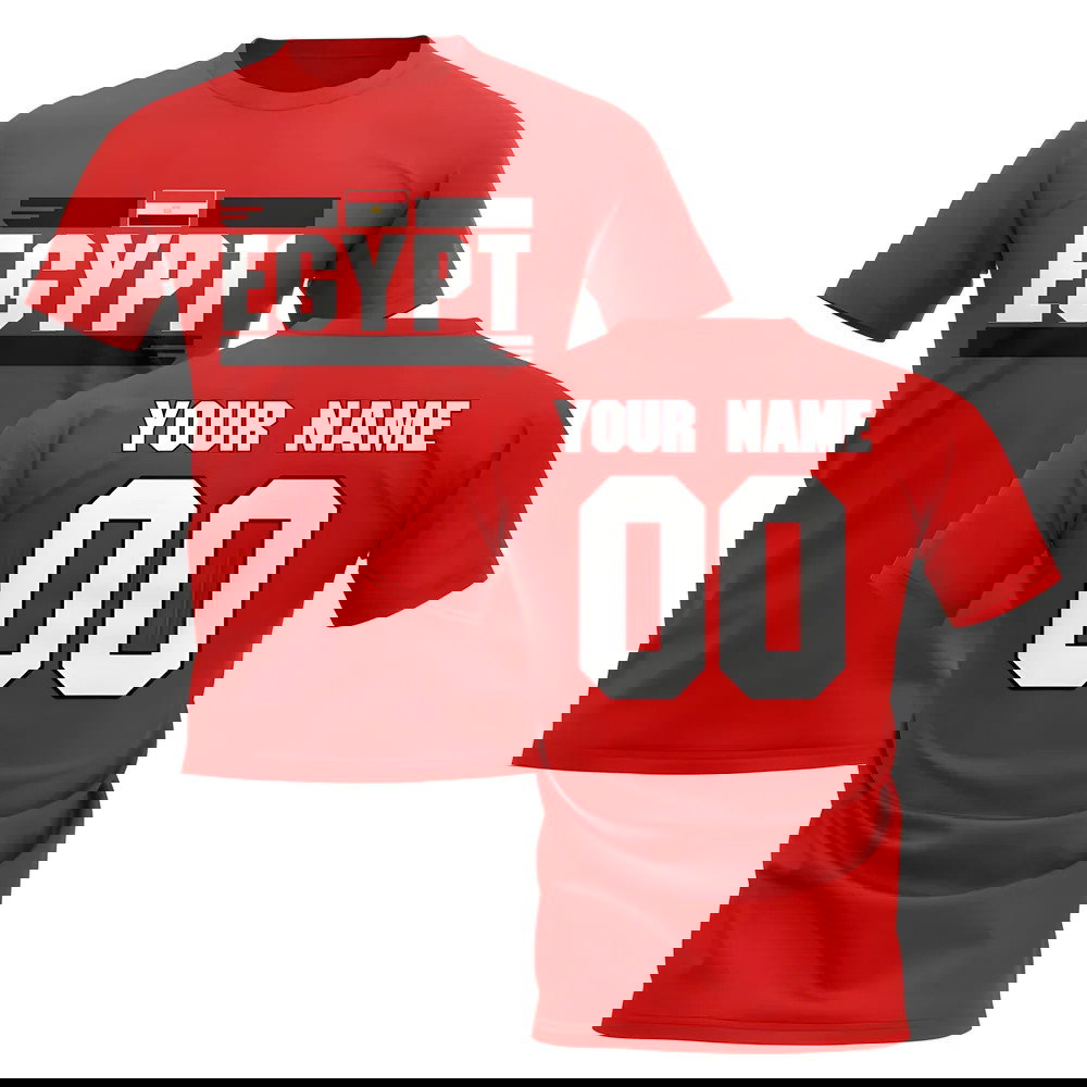 Personalised Egypt Fan Football T-Shirt (red)