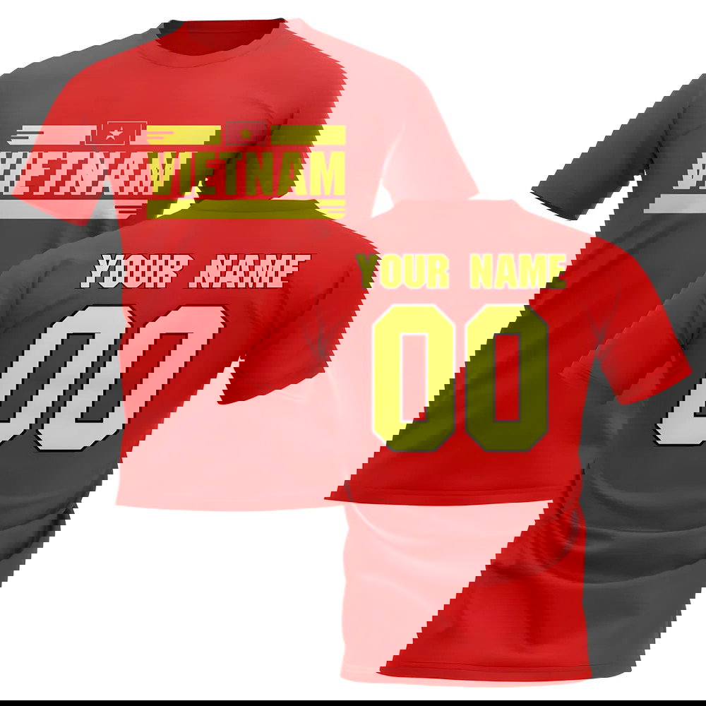 Personalised Vietnam Fan Football T-Shirt (red)