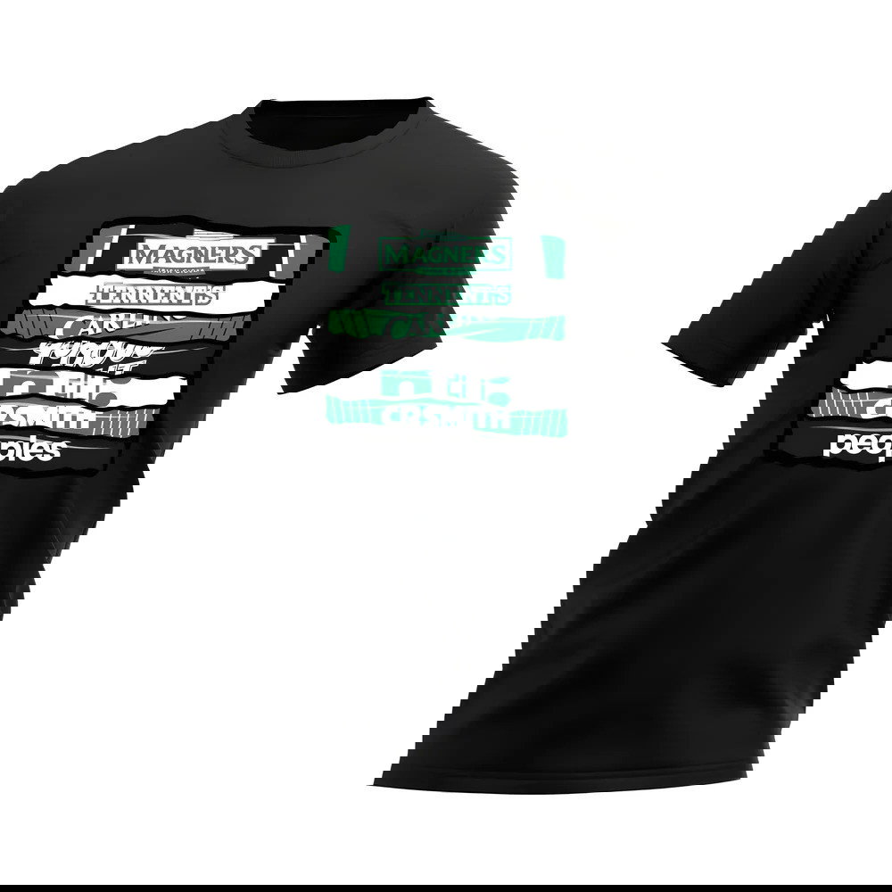 Celtic Shirt Sponsor History T-shirt (Black)