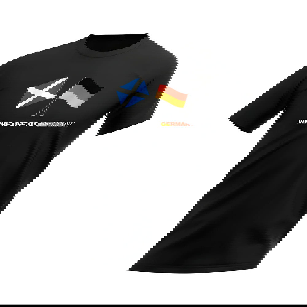 We\'re off to Germany Scotland Euros T-shirt (Black)