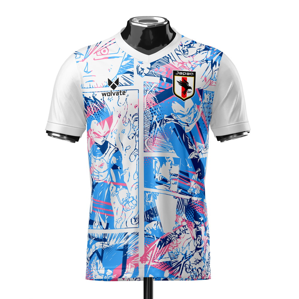 Japan Dragon Ball Z Heritage Football Jersey (Wolvate) Kids Short Sleeve (Your Name)