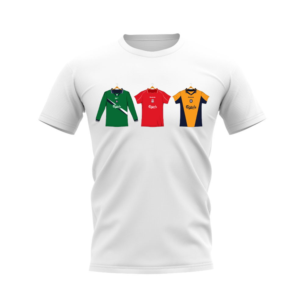Liverpool 2000-2001 Retro Shirt T-shirt (White) (Litmanen 37)