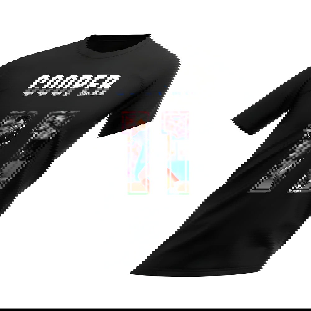 Davie Cooper Name and Number Rangers T-shirt (Black)