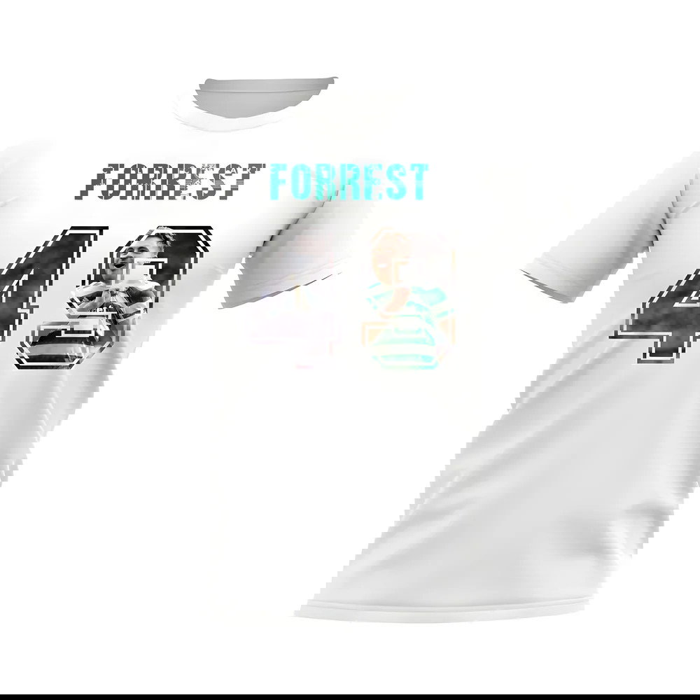 James Forrest Name And Number Celtic T-Shirt (White)