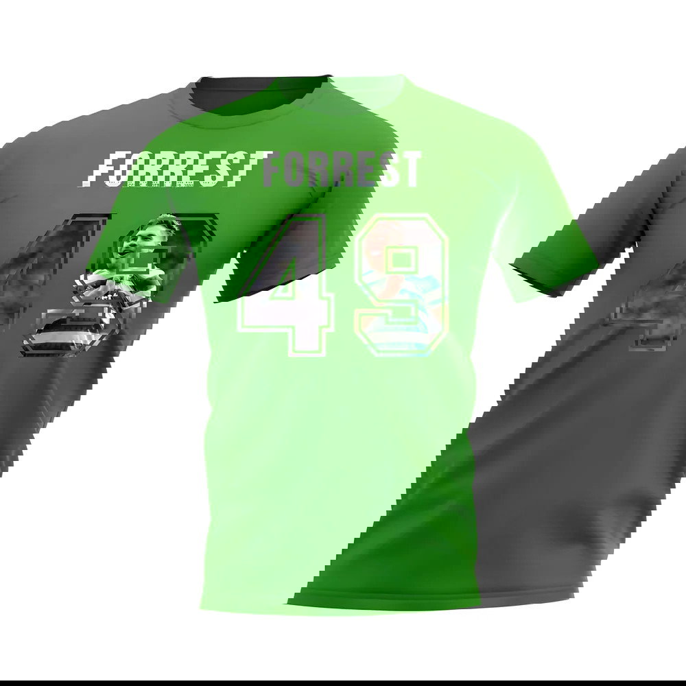 James Forrest Name And Number Celtic T-Shirt (Green)