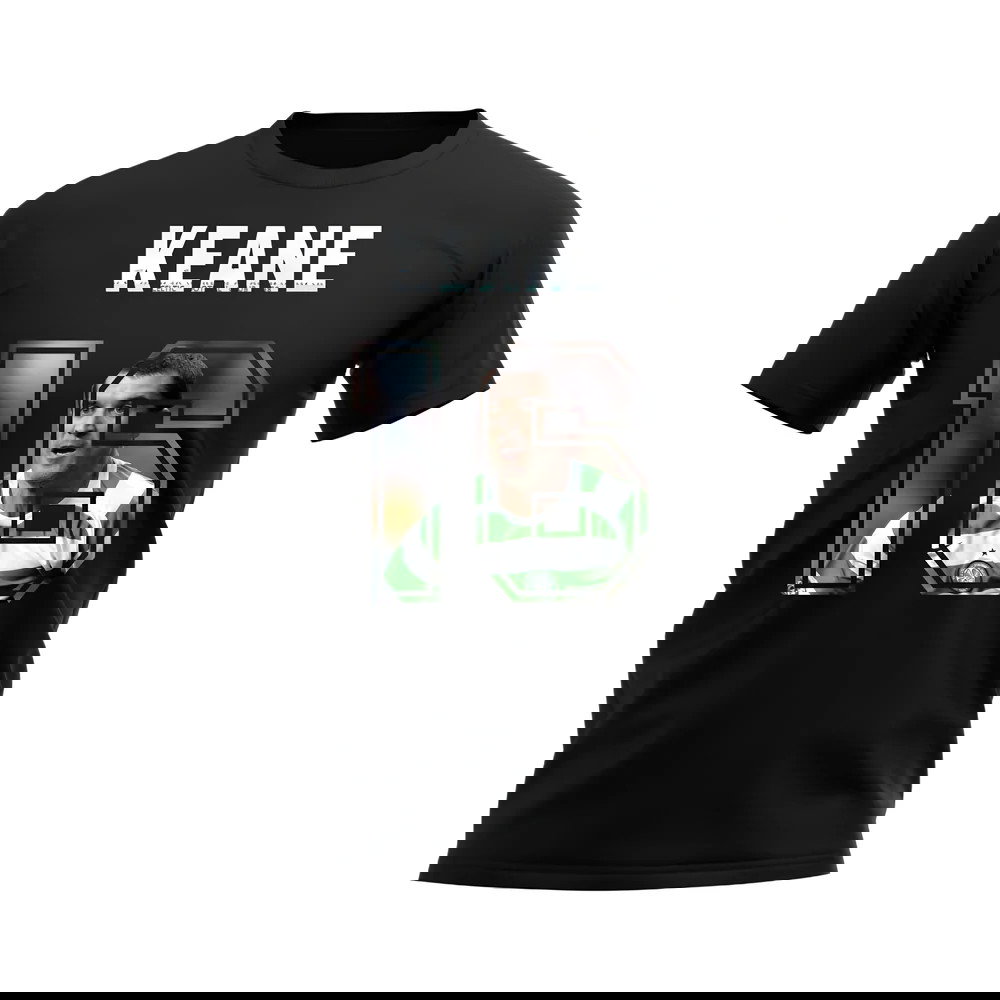 Roy Keane Name And Number Celtic T-Shirt (Black)