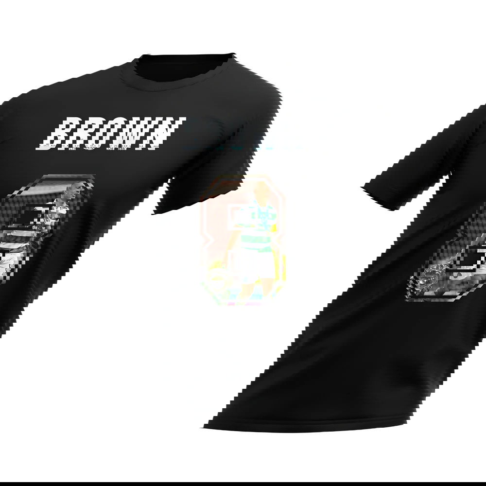 Scott Brown Name And Number Celtic T-Shirt (Black)