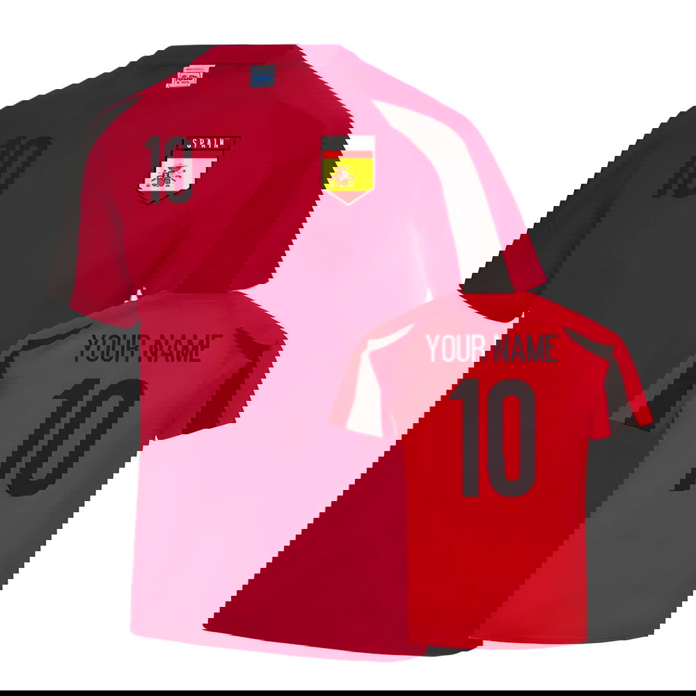 Spain Sports Training Jersey (Your Name)