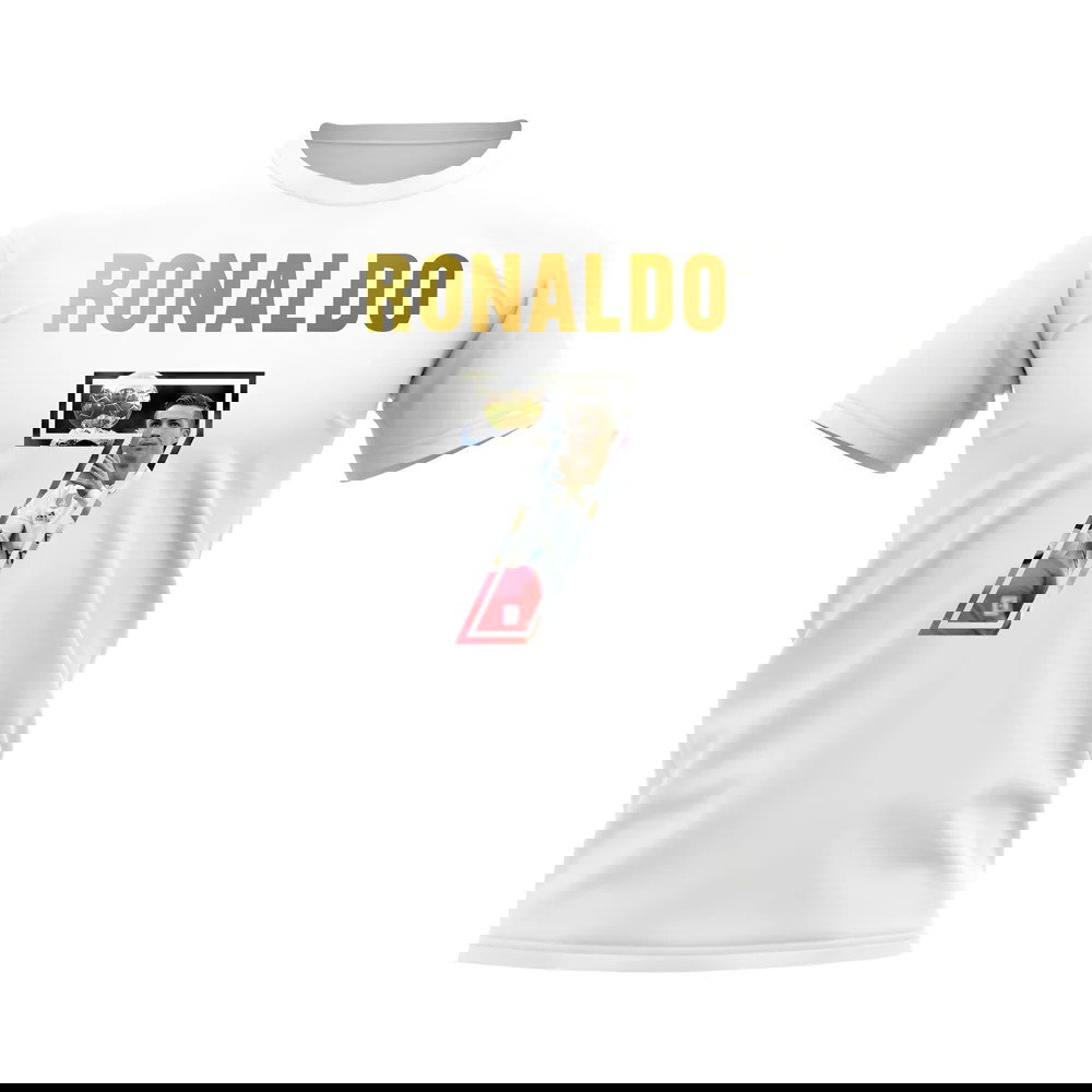 Cristiano Ronaldo Name And Number Real Madrid T-Shirt (White)