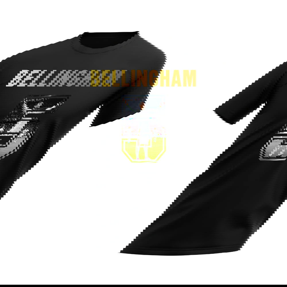 Jude Bellingham Name And Number Real Madrid T-Shirt (Black)