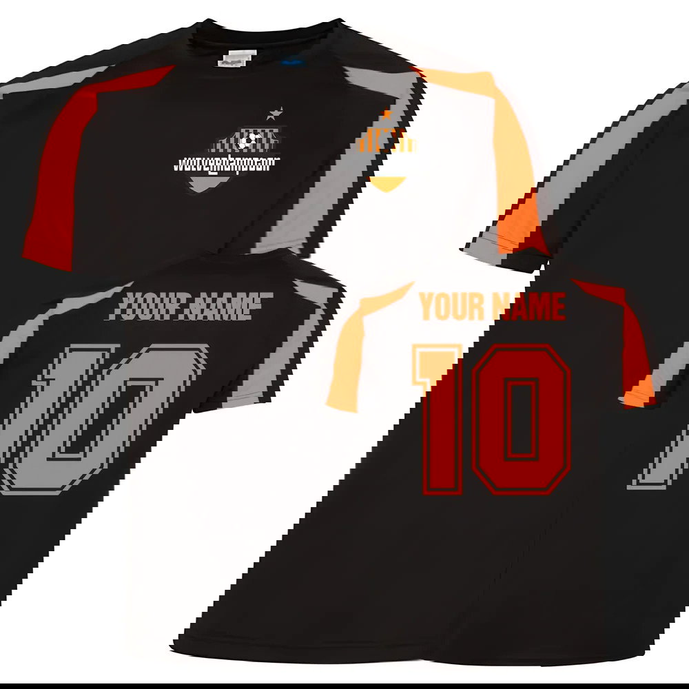 Your Name Wolves Sports Training Jersey (Black)