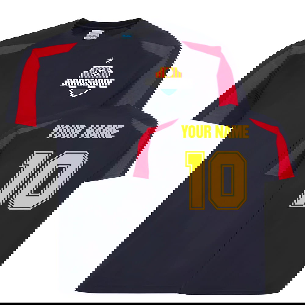 Your Name Barcelona Sports Training Jersey (Navy)