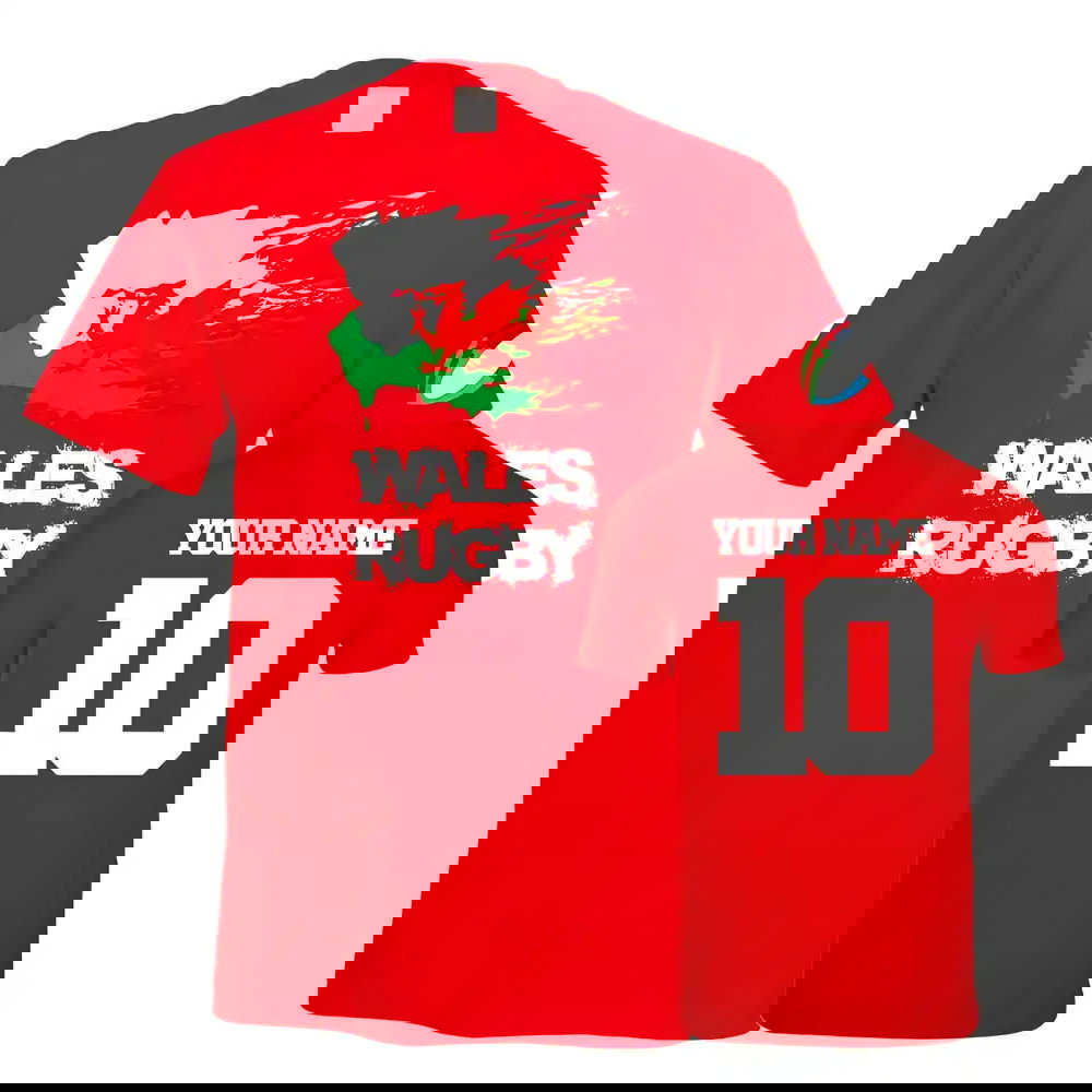 Wales Country Rugby T-Shirt (Your Name)