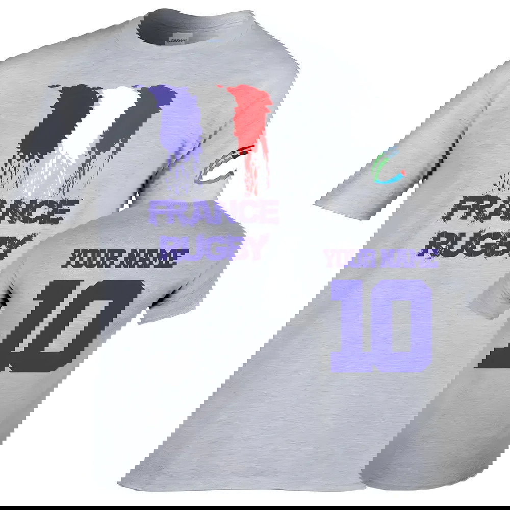 France Country Rugby T-Shirt (Your Name)