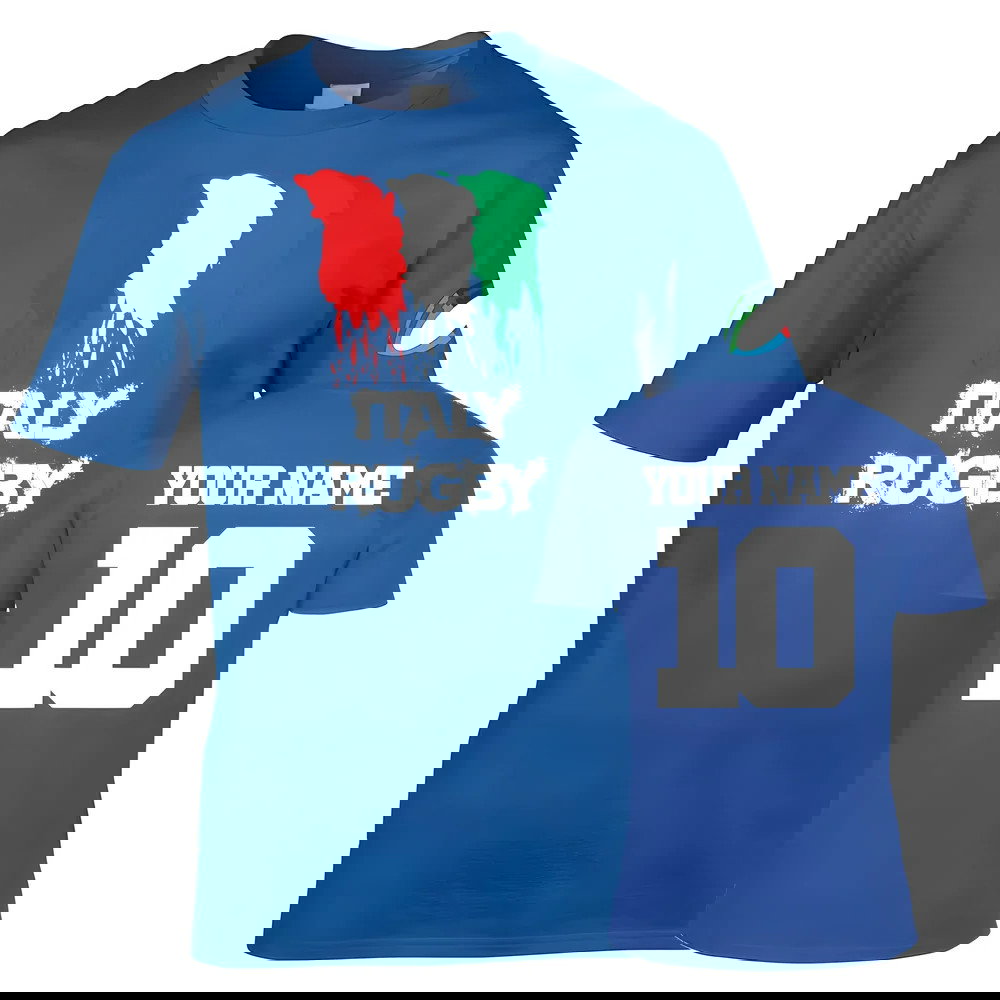 Italy Country Rugby T-Shirt (Your Name)