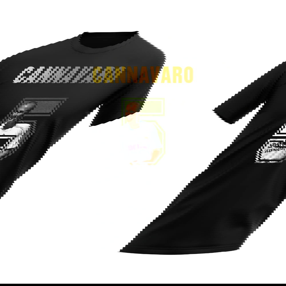 Fabio Cannavaro Name And Number Real Madrid T-Shirt (Black)