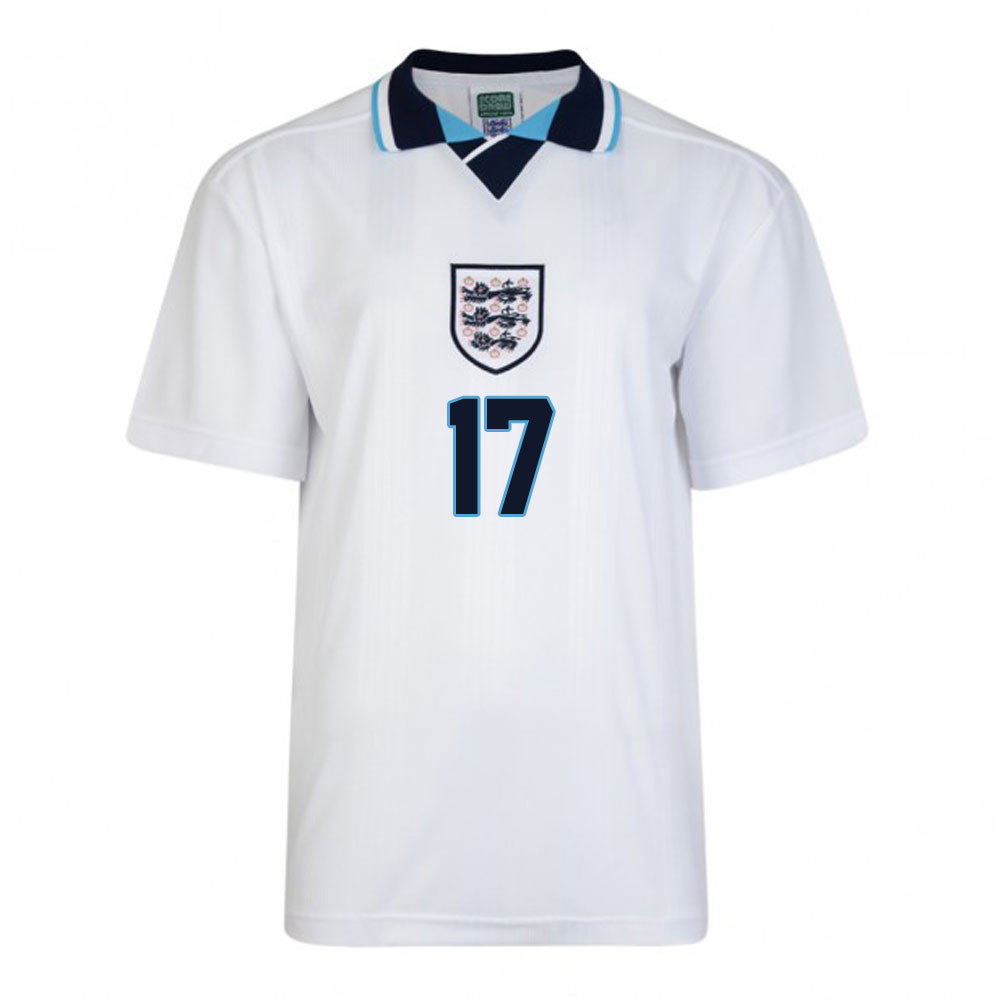 Score Draw England Euro 1996 Home Shirt (McManaman 17)