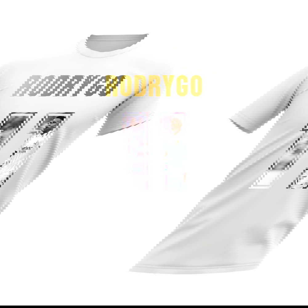 Rodrygo Name And Number Real Madrid T-Shirt (White)
