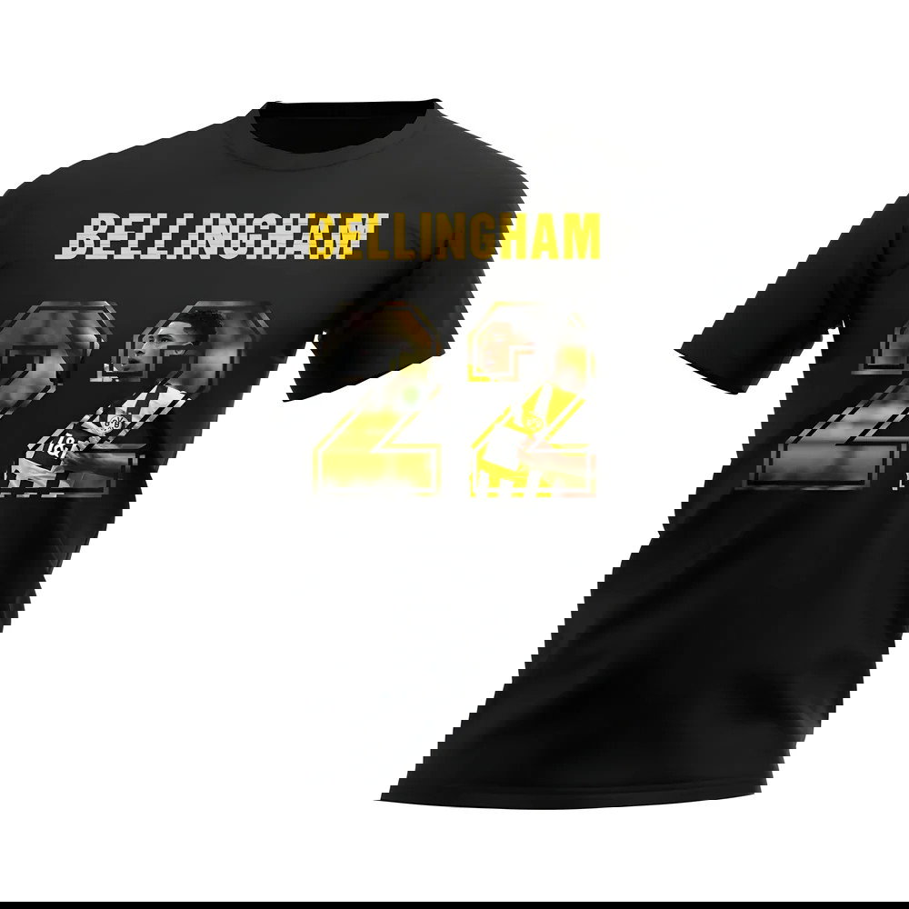 Jude Bellingham Name And Number Borussia Dortmund T-Shirt (Black)