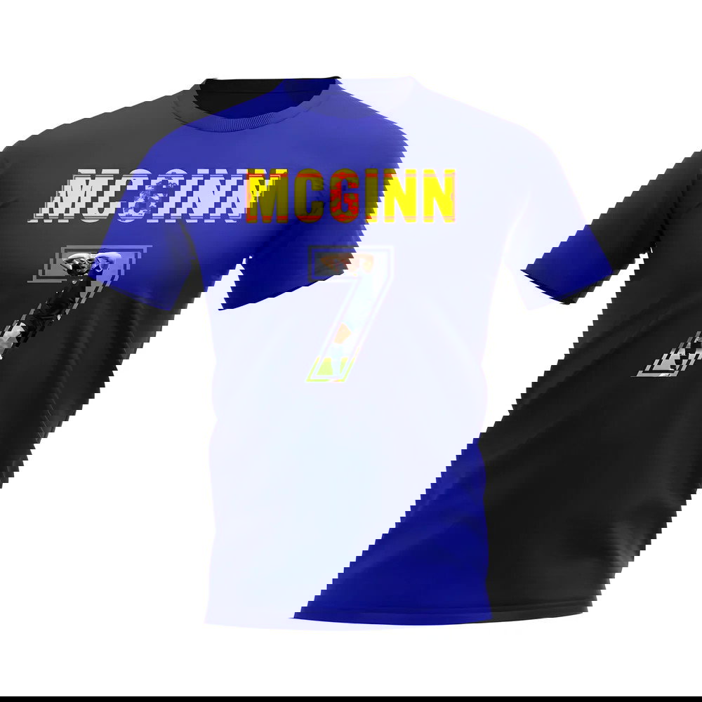 John McGinn Name And Number Scotland T-Shirt (Blue)