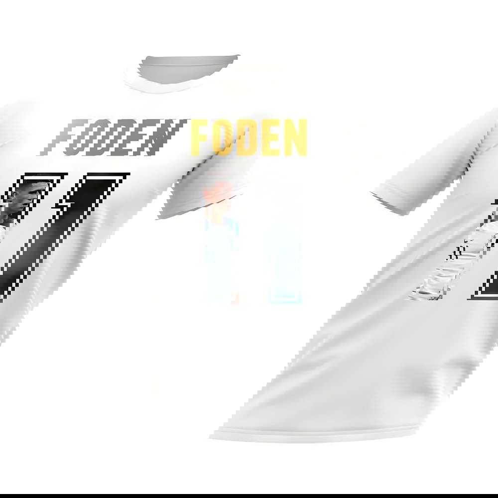 Phil Foden Name And Number England T-Shirt (White)