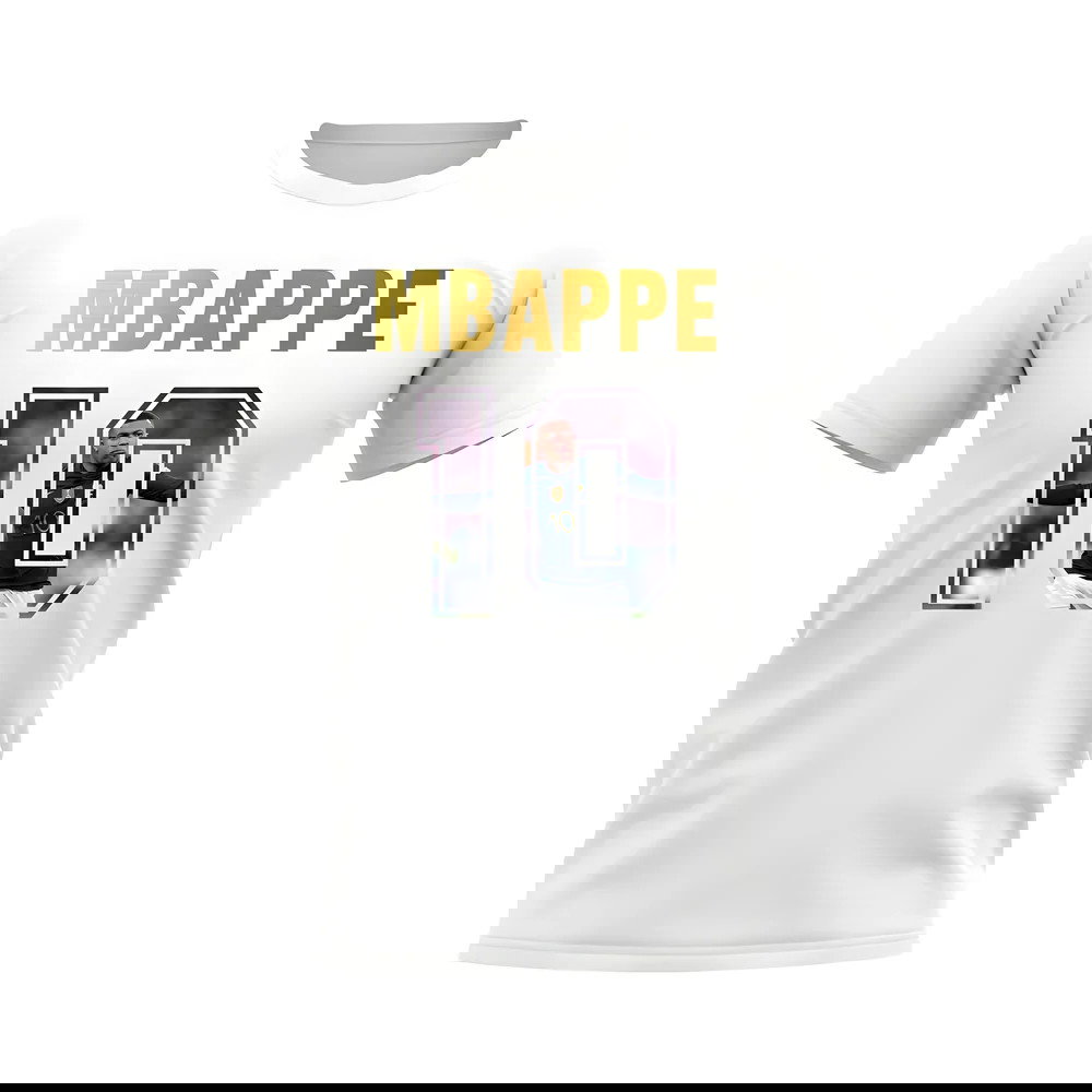 Kylian Mbappe Name And Number France T-Shirt (White)