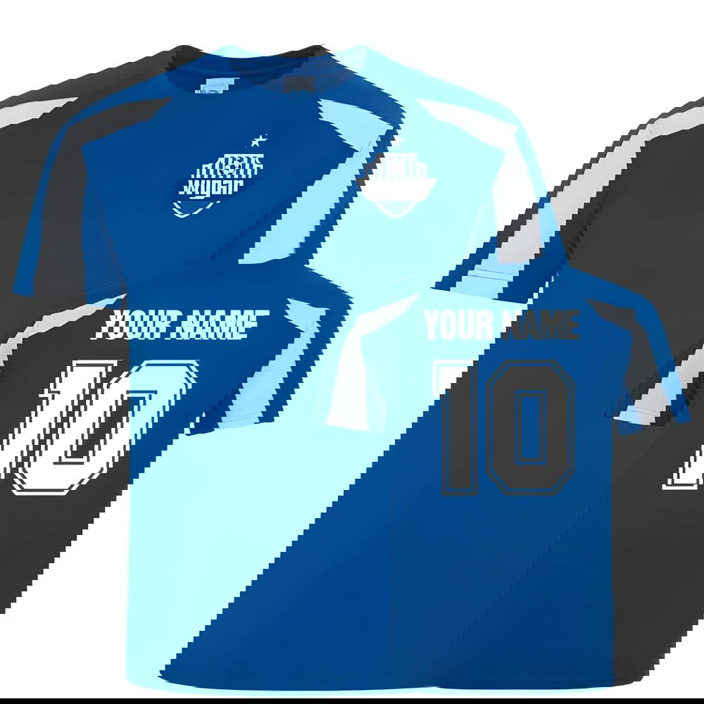 Your Name Wigan Sports Training Jersey (Blue)