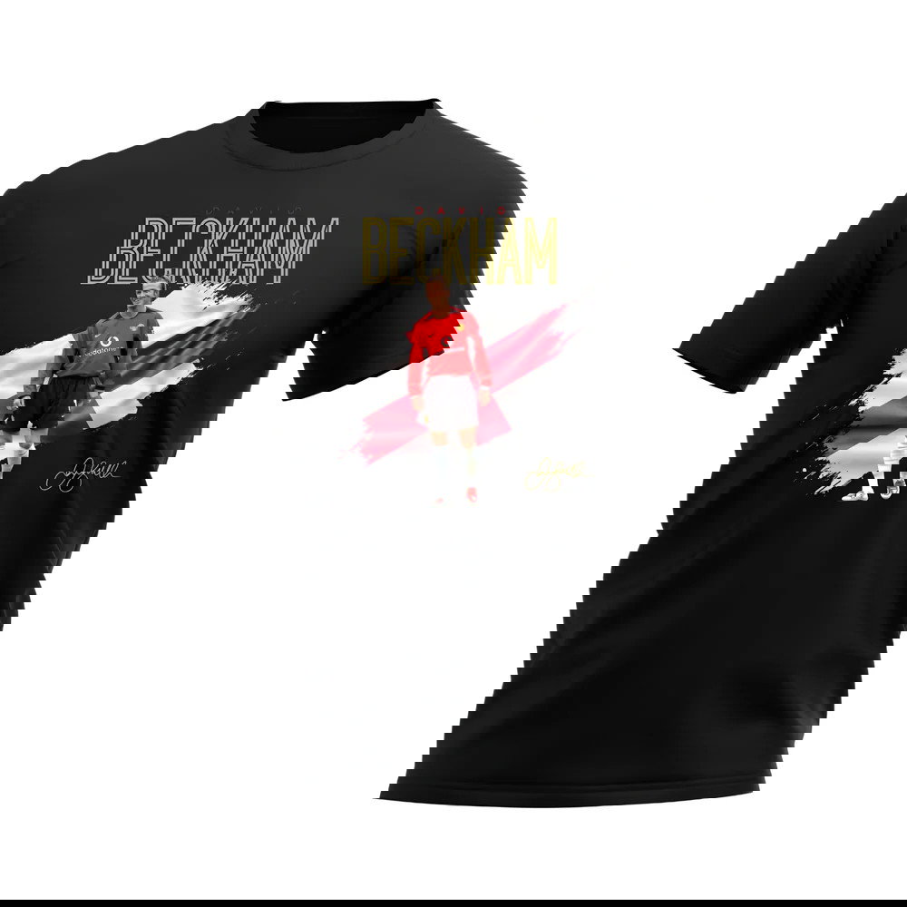 David Beckham Manchester United and England T-Shirt (Black)