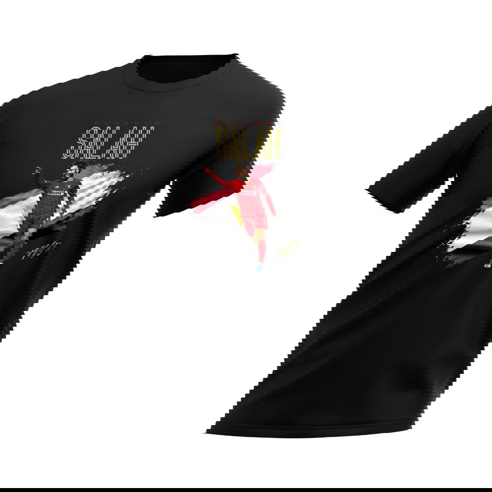 Mohamed Salah Liverpool Flag T-Shirt (Black)