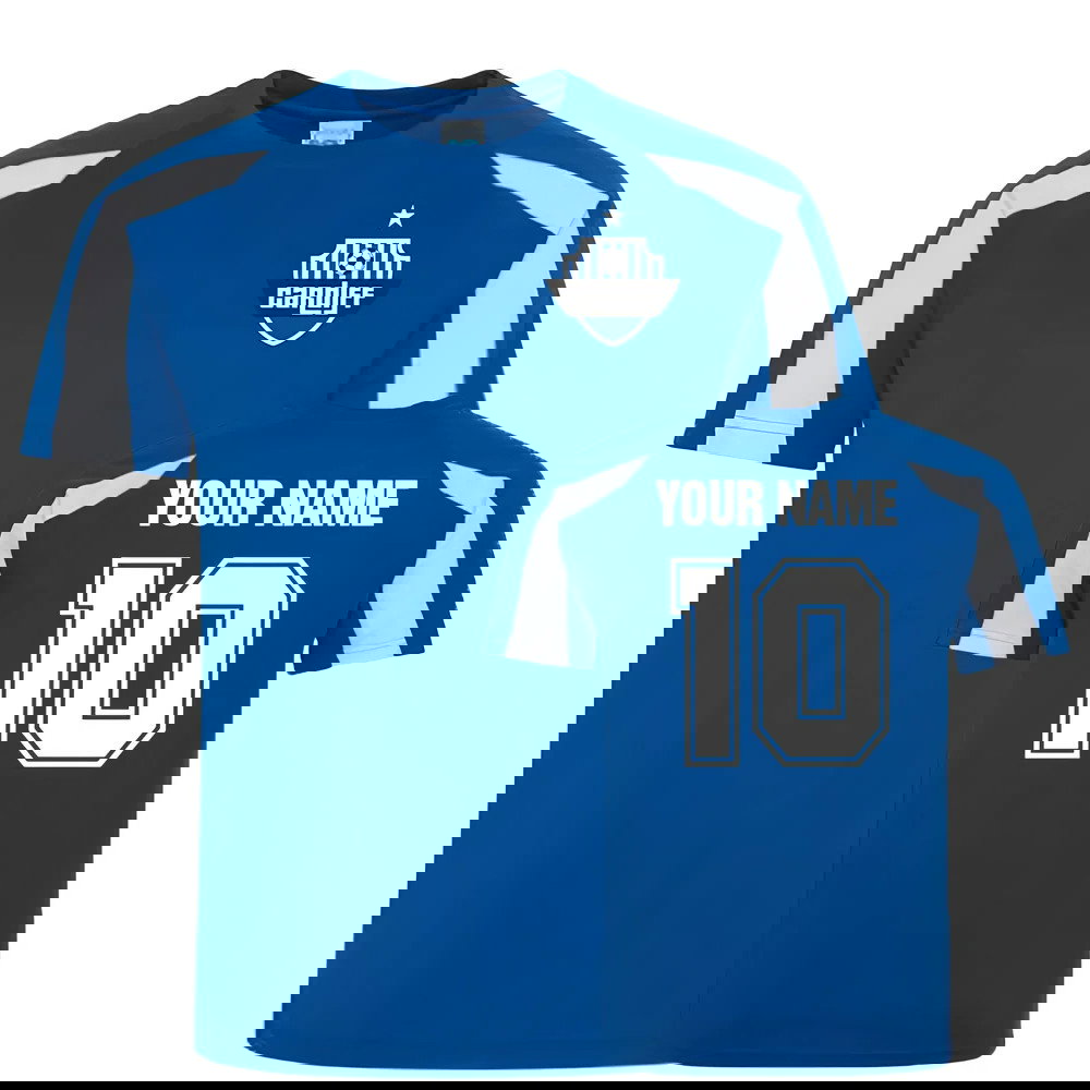 Your Name Cardiff City Sports Training Jersey (Blue)