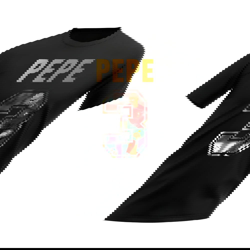 Pepe Name And Number Portugal T-Shirt (Black)