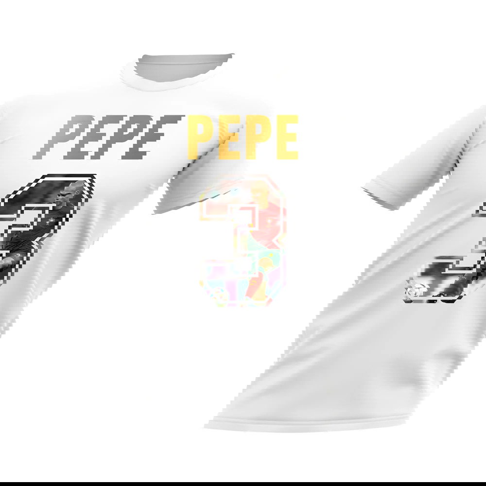 Pepe Name And Number Portugal T-Shirt (White)