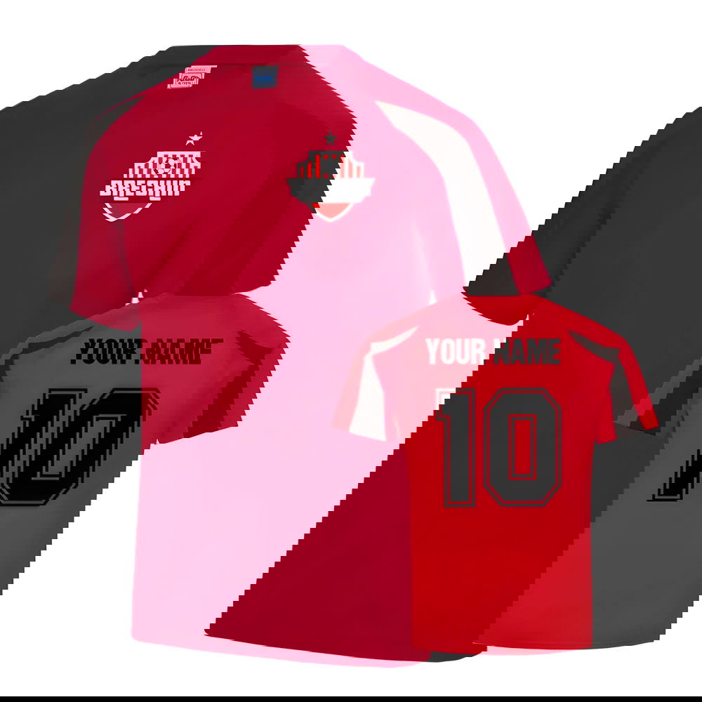 Your Name Brechin City Sports Training Jersey (Red)