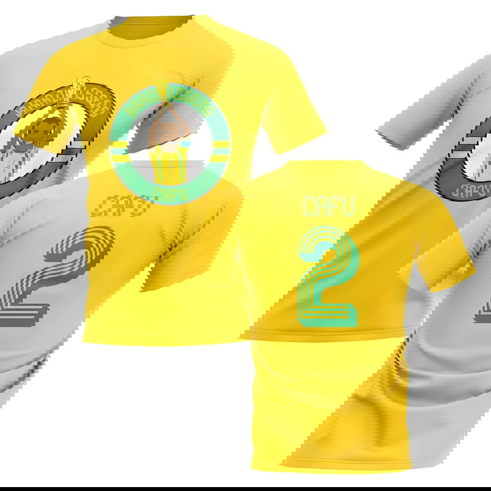Cafu Brazil Illustration T-Shirt (Yellow)