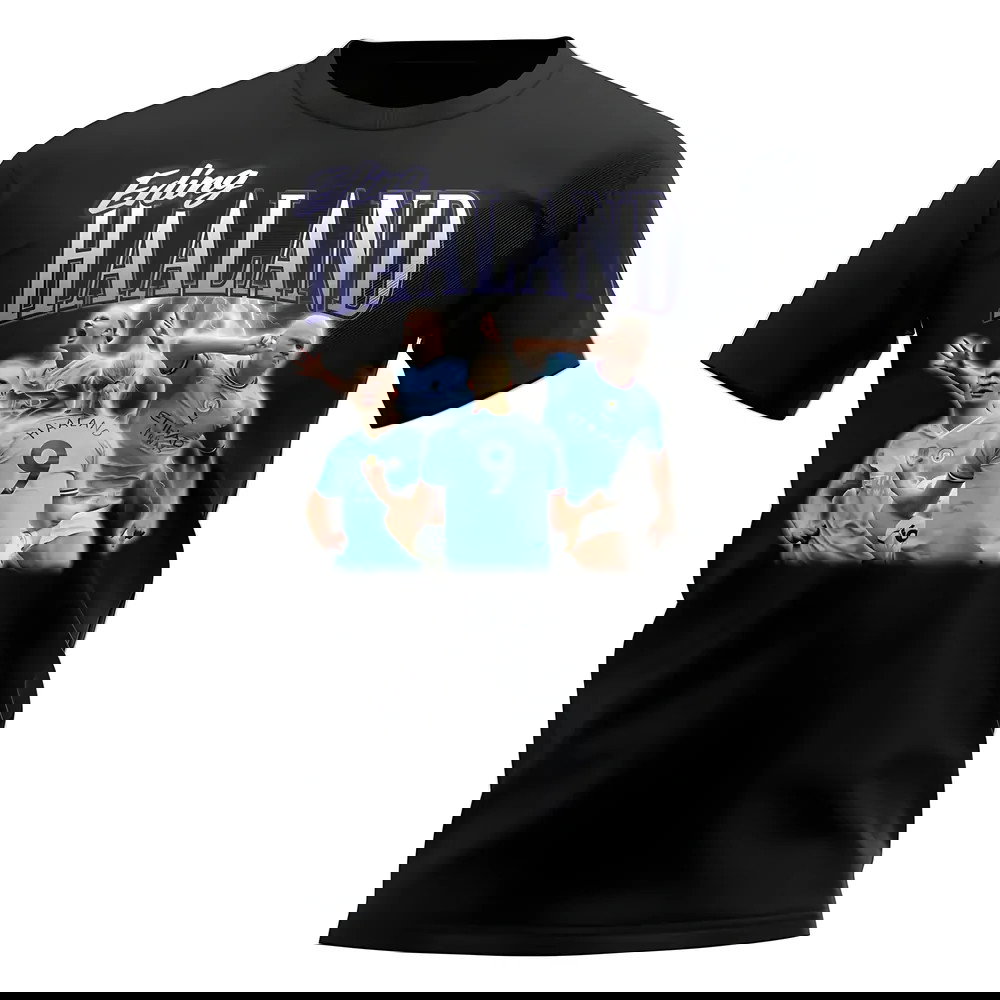 Erling Haaland Manchester City Bootleg T-shirt (Black)
