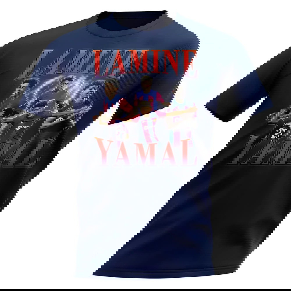 Lamine Yamal Barcelona Bootleg T-Shirt (Navy)