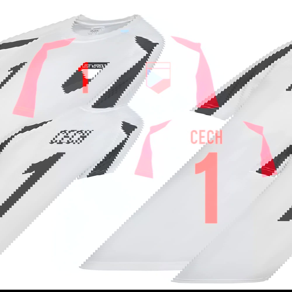 Petr Cech Czech Republic Sports Training Jersey (White-Red)