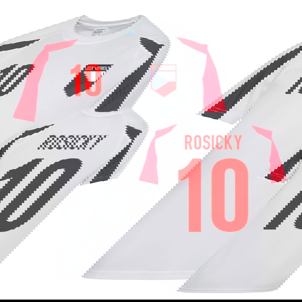 Tomas Rosicky Czech Republic Sports Training Jersey (White-Red)