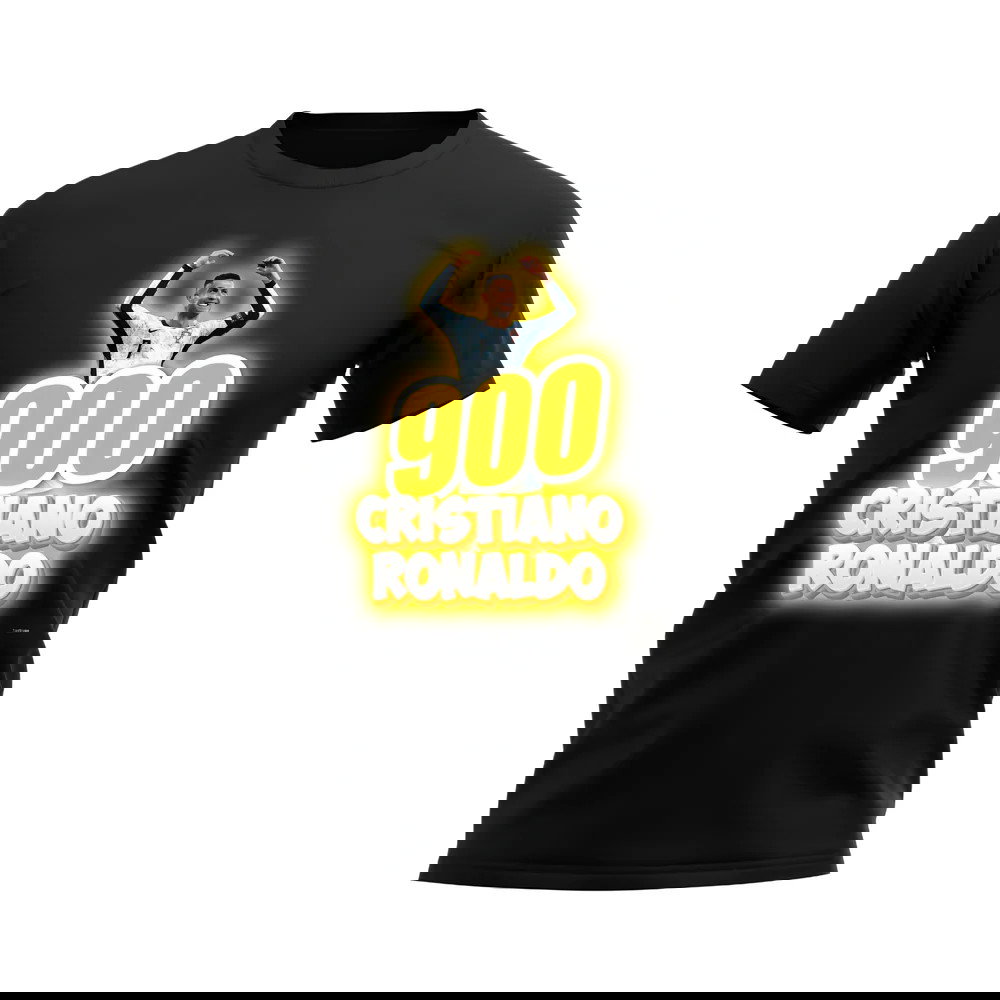 Cristiano Ronaldo 900 Career Goals T-Shirt (Black)