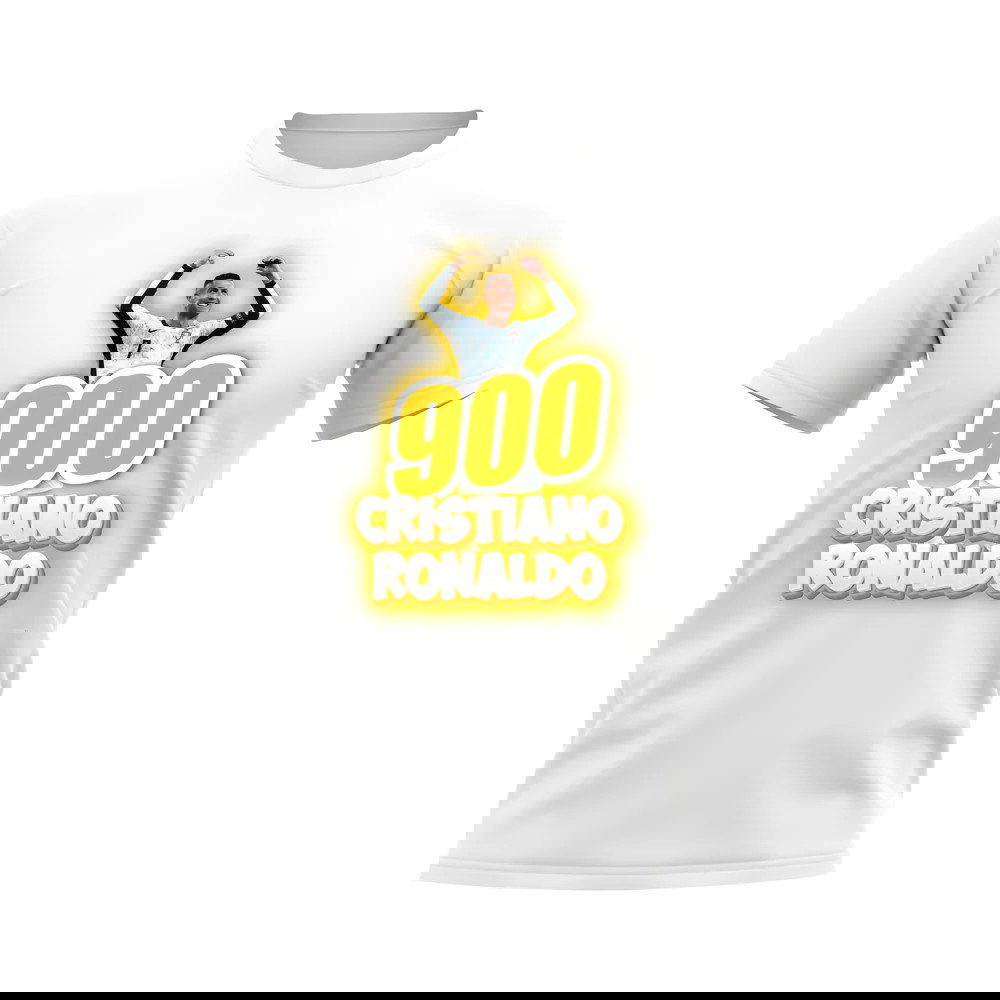 Cristiano Ronaldo 900 Career Goals T-Shirt (White)