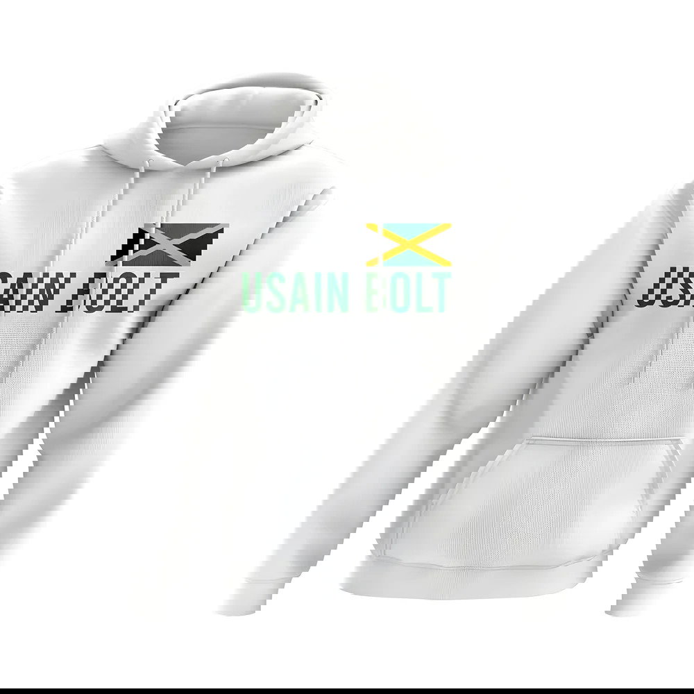 Usain Bolt Jamaica Name Hoody (White)