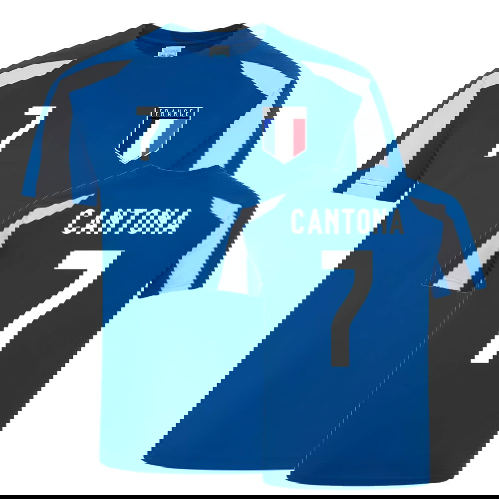 Eric Cantona France Sports Training Jersey (Blue-White)