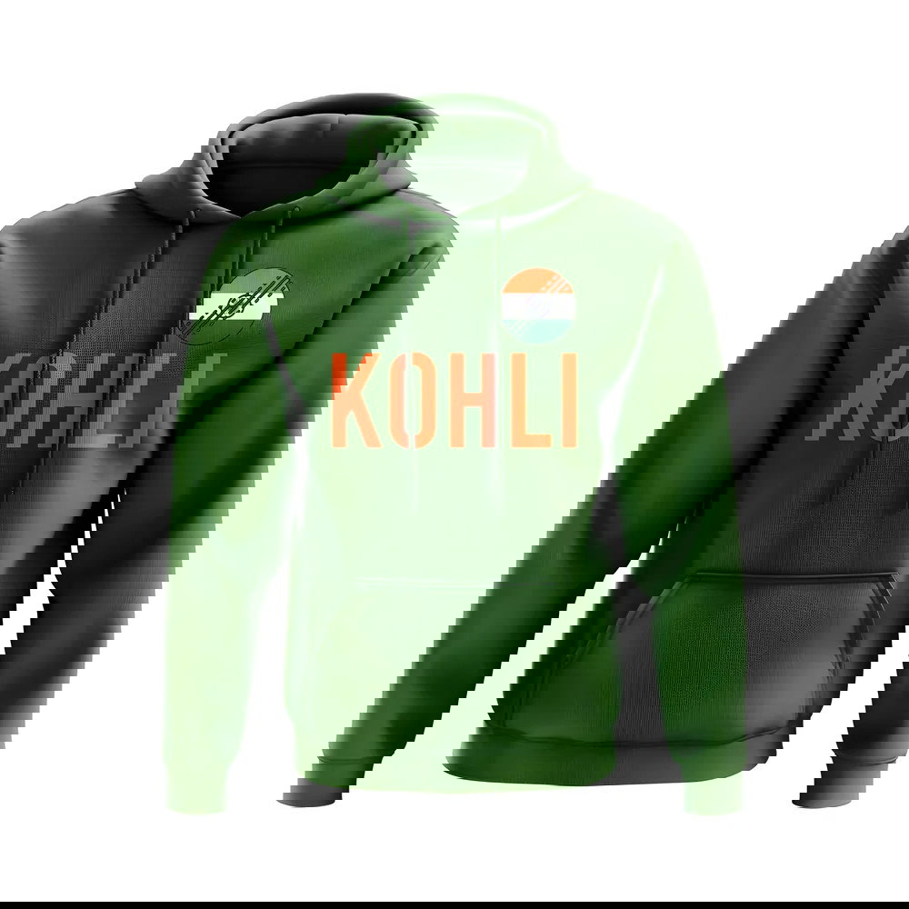 Virat Kholi India Name Hoody (Green)