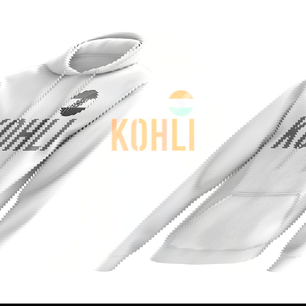 Virat Kholi India Name Hoody (White)