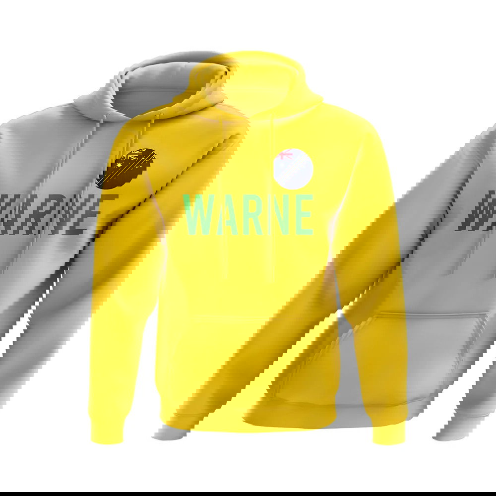 Shane Warne Australia Name Hoody (Yellow)