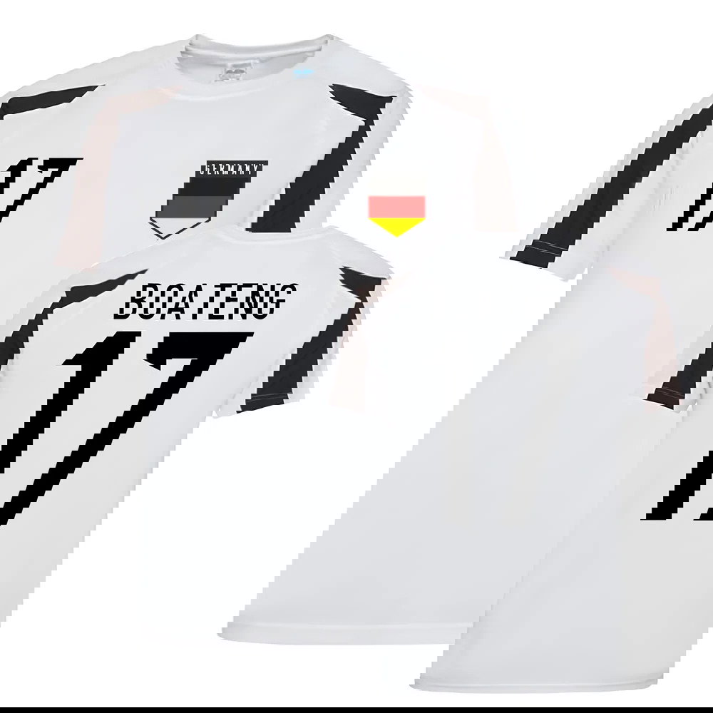 Jerome Boateng Germany Sports Training Jersey (White-Black)